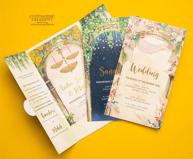Customized & Unique wedding invitation cards