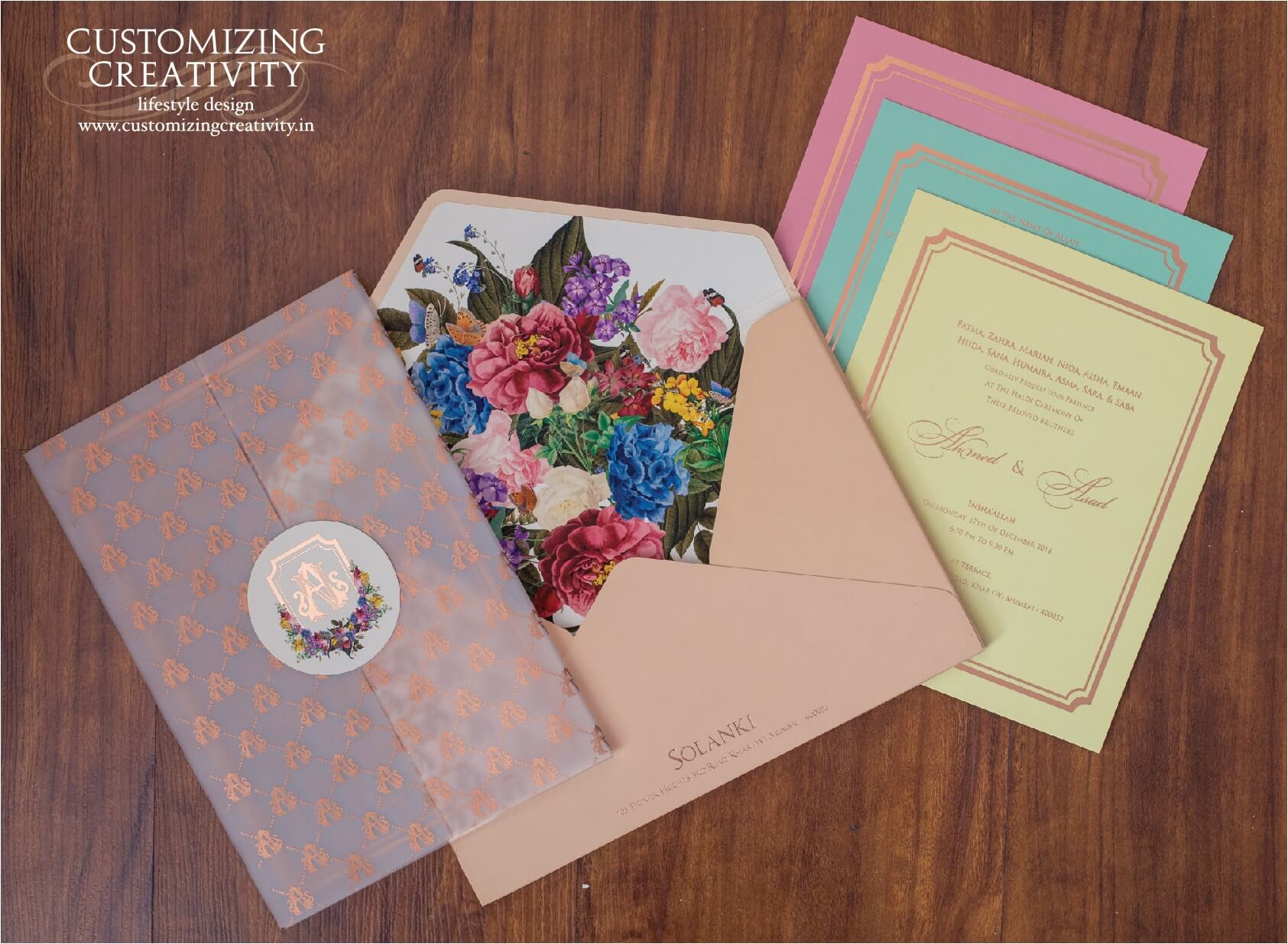 Customized cards and unique wedding invitations customizing creativity