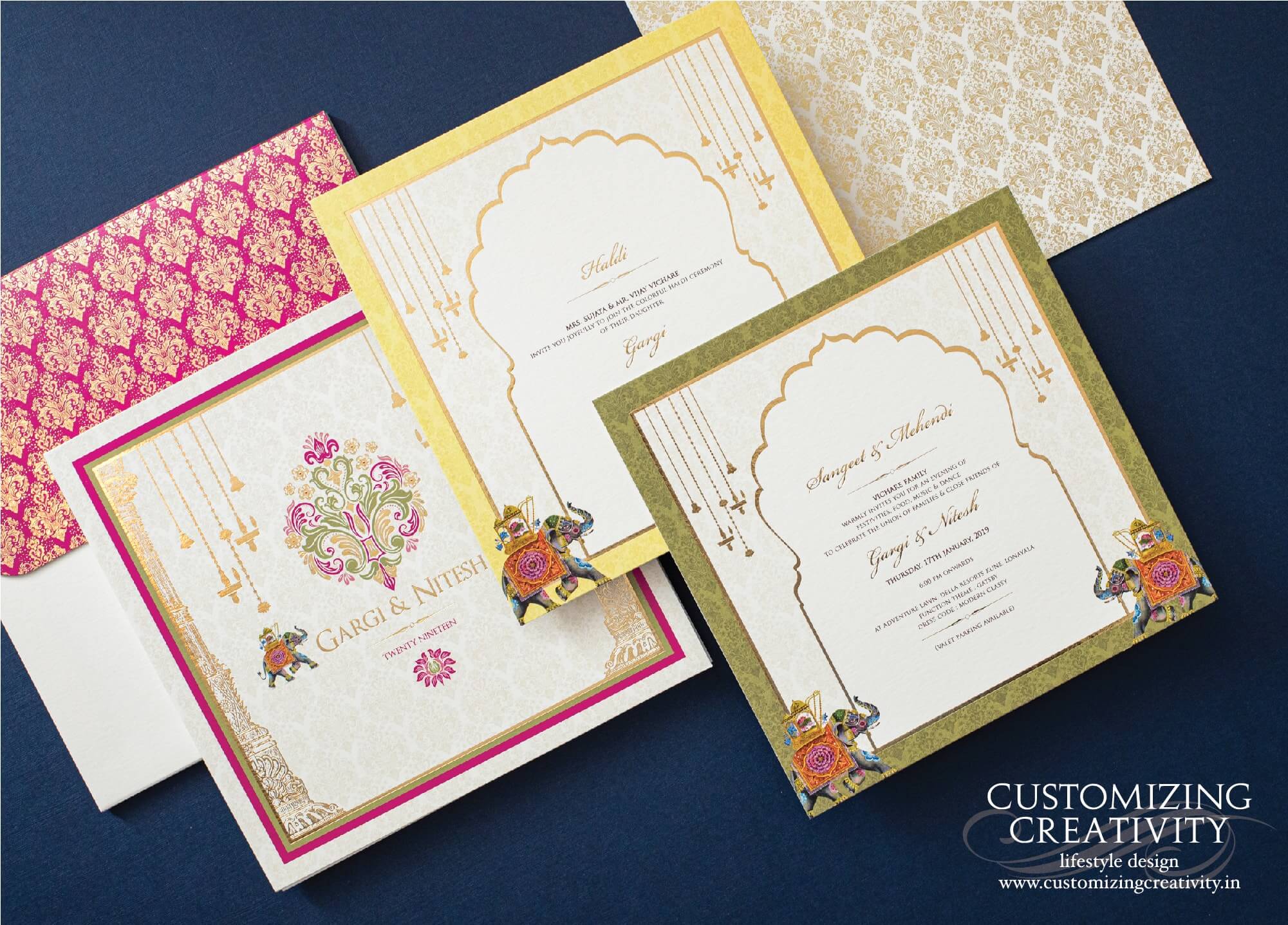 Customized cards and unique wedding invitations customizing creativity