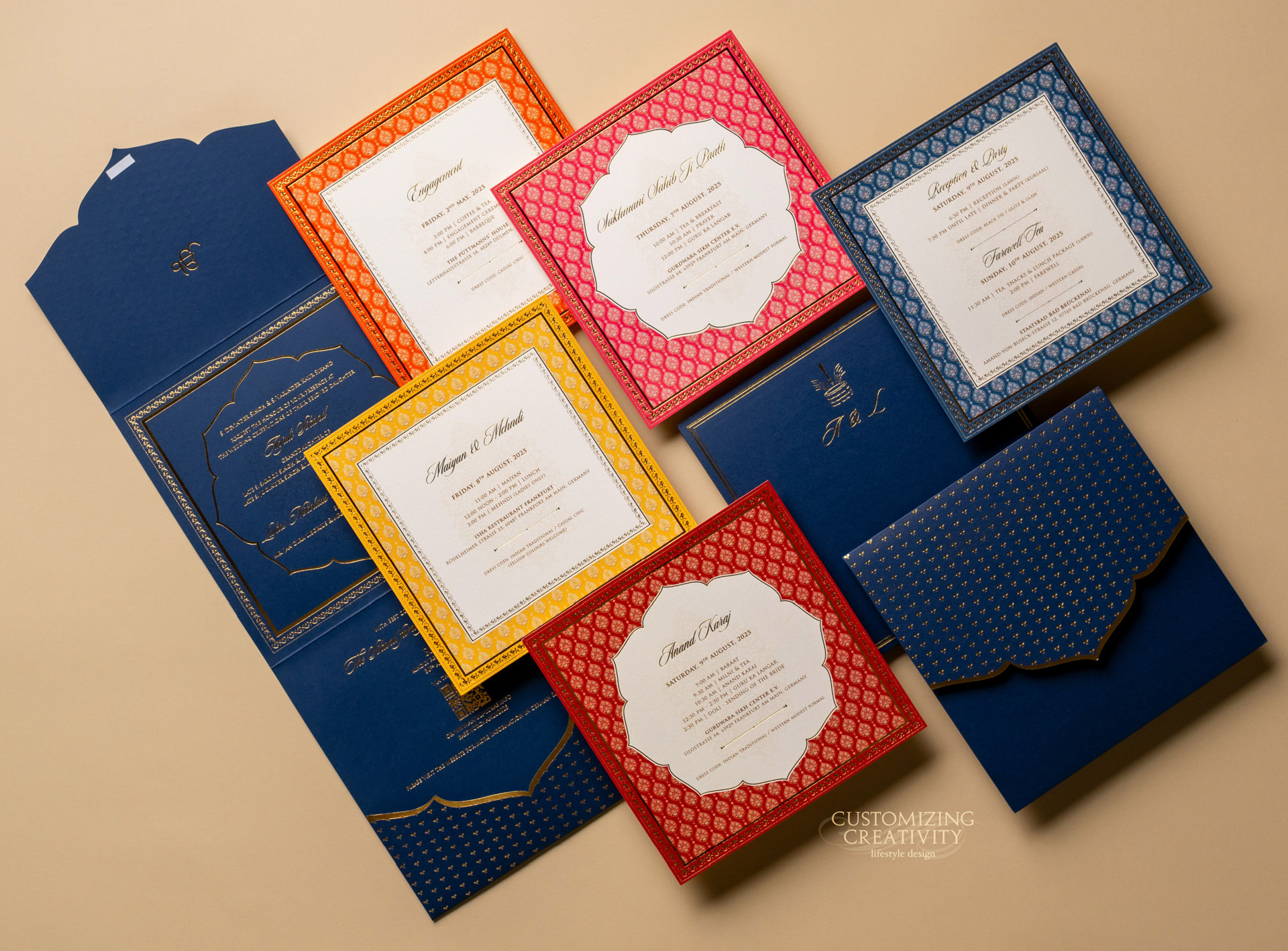 Customized & Unique wedding invitation cards