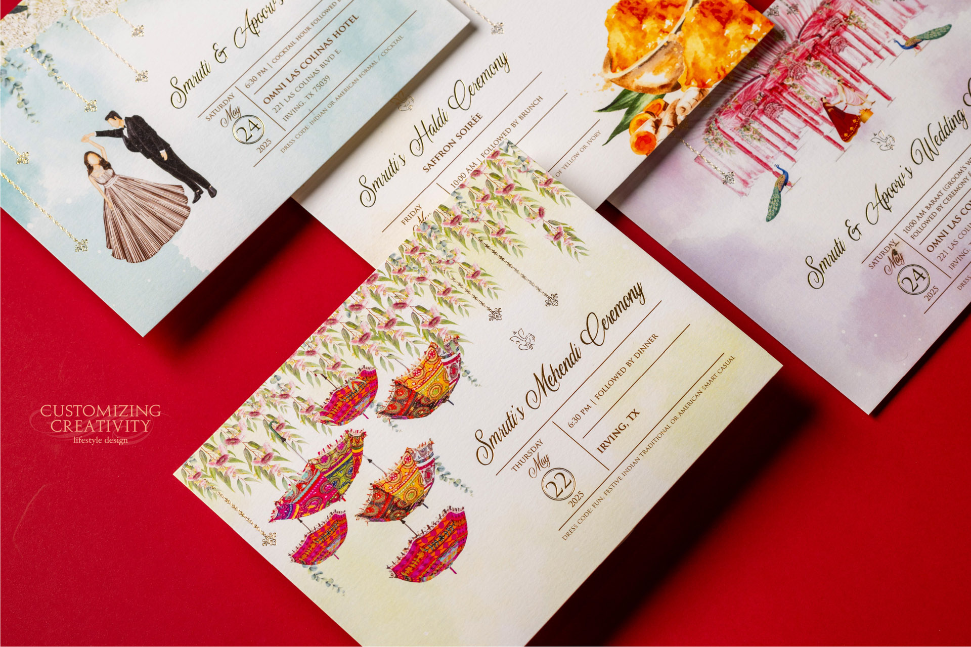 Customized & Unique wedding invitation cards