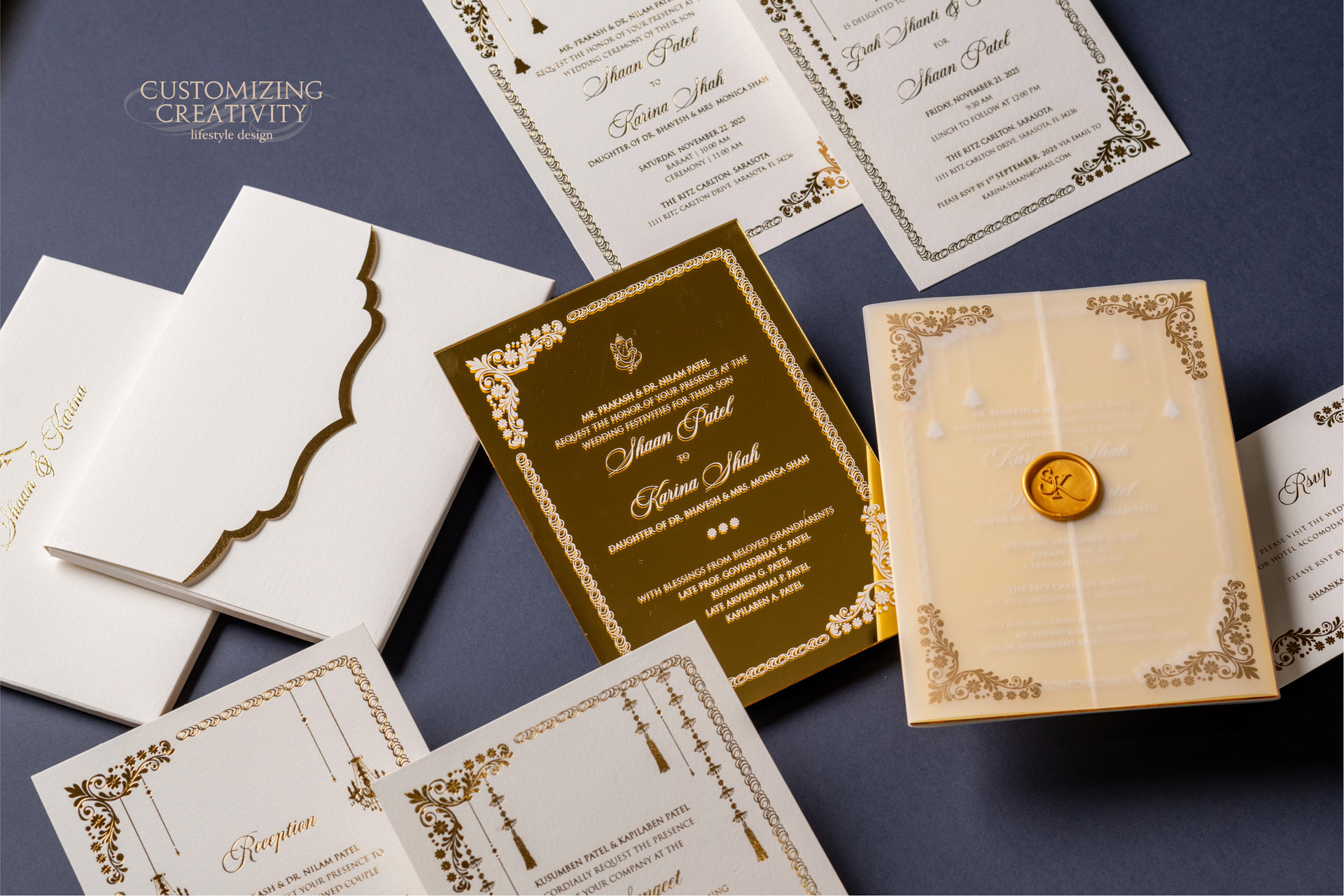 Customized & Unique wedding invitation cards