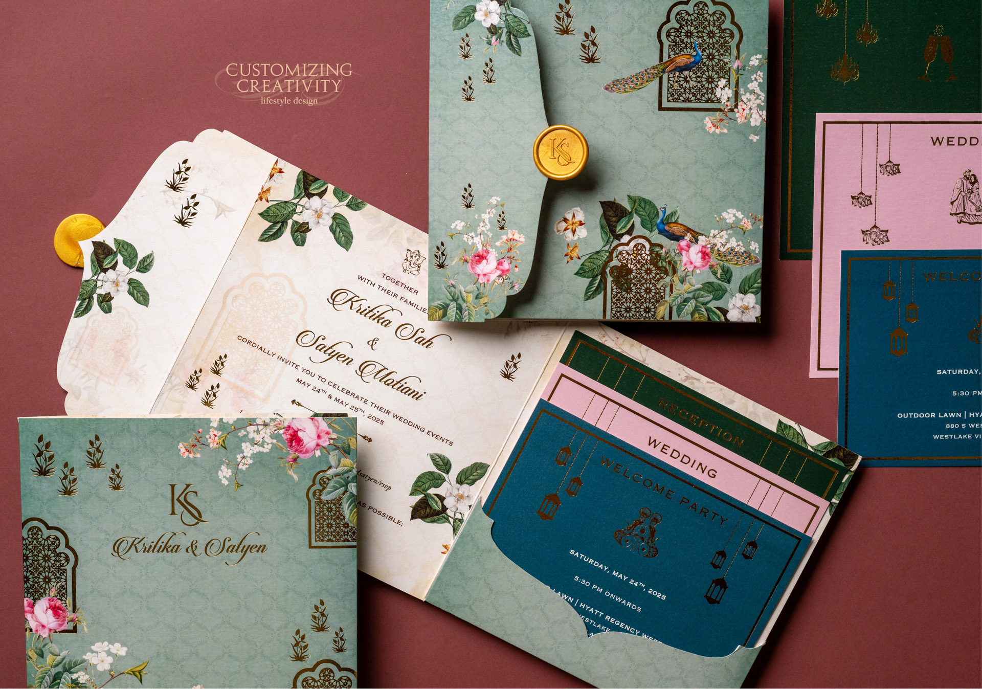 Customized & Unique wedding invitation cards