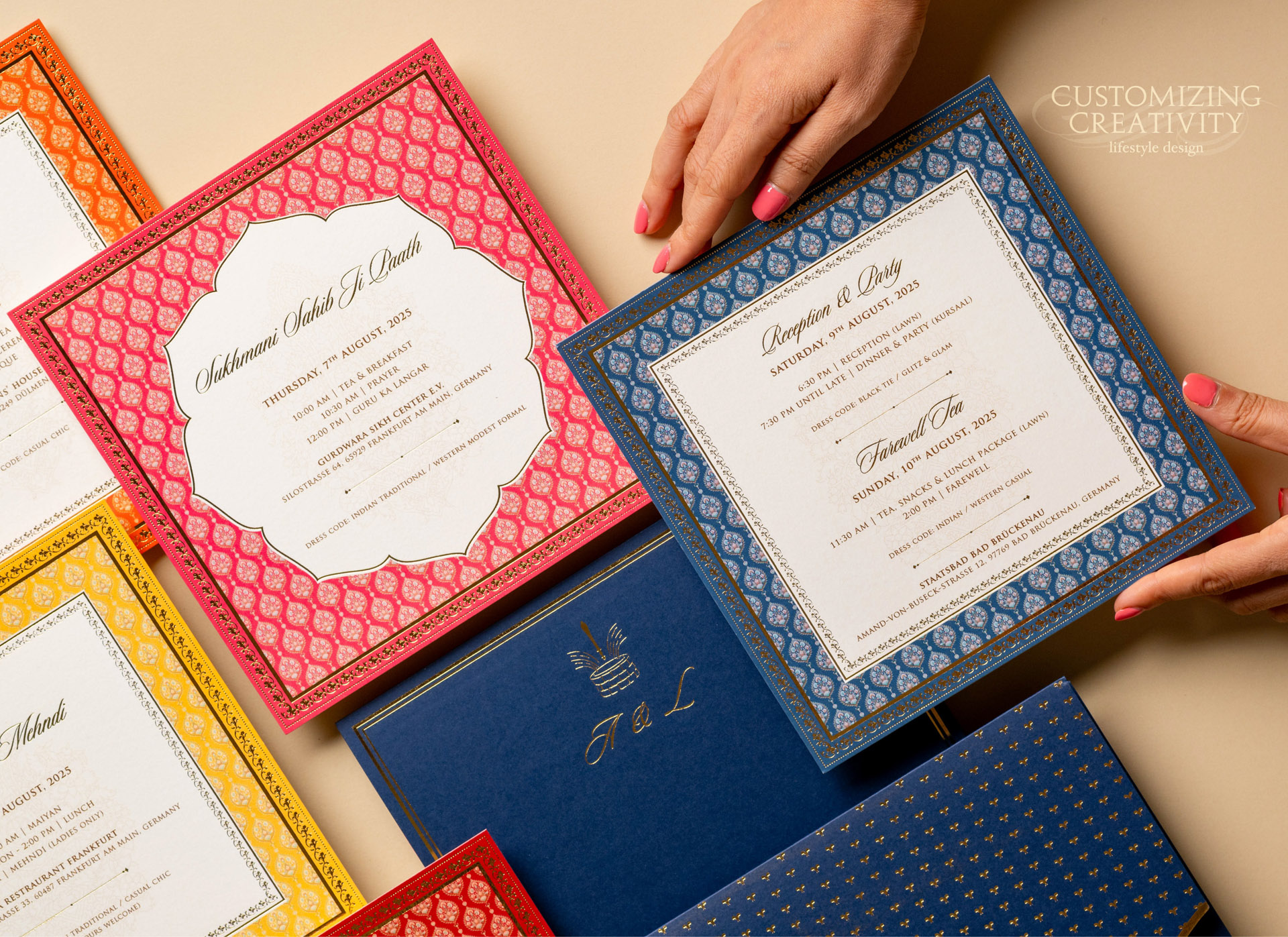 Customized & Unique wedding invitation cards