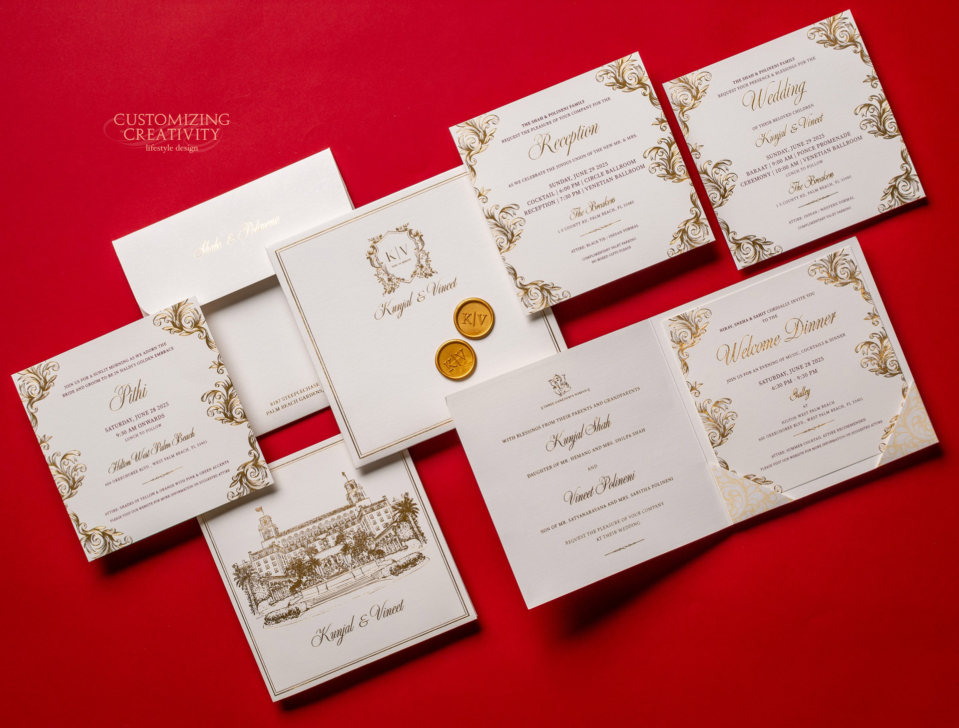 Customized & Unique wedding invitation cards