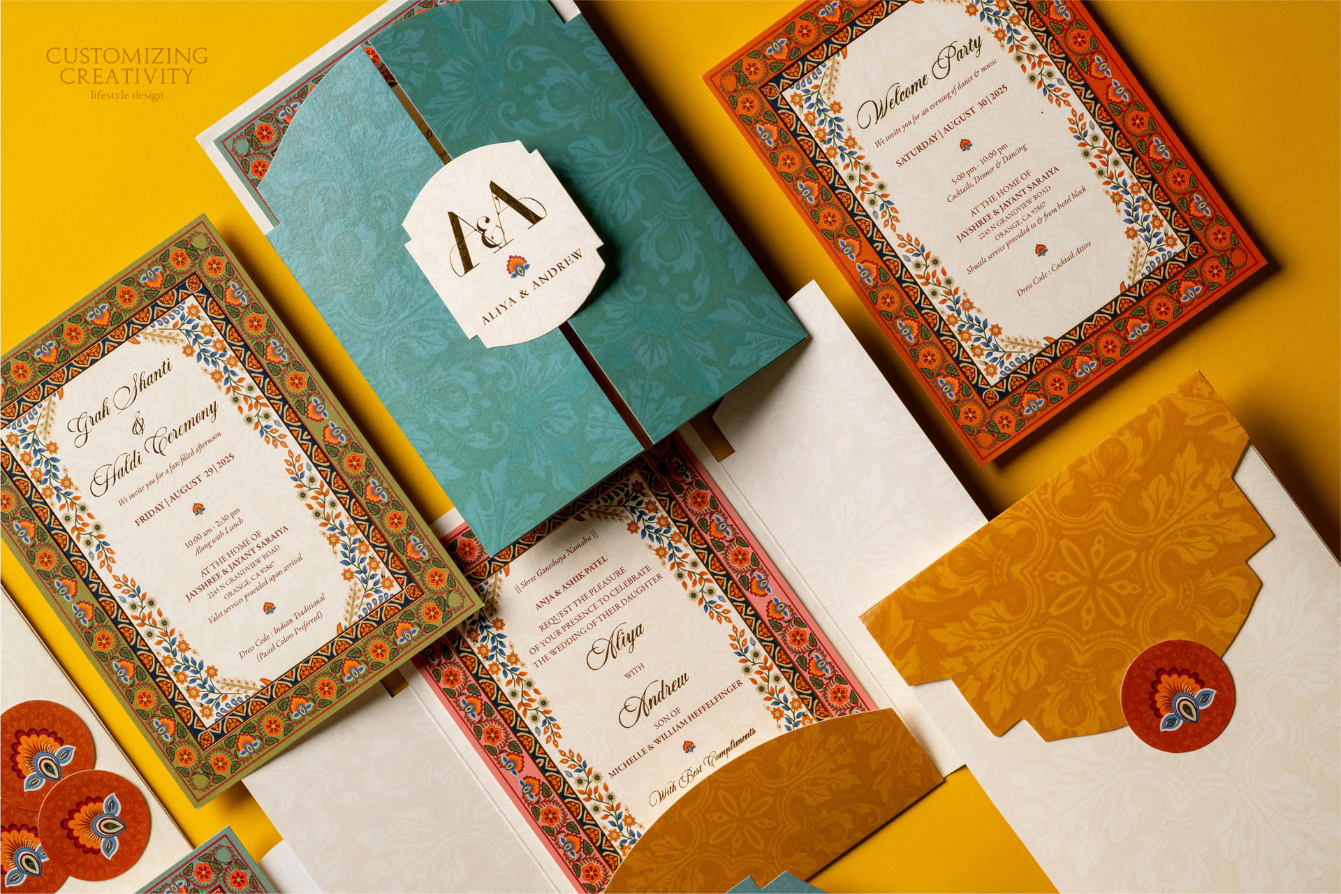 Customized & Unique wedding invitation cards