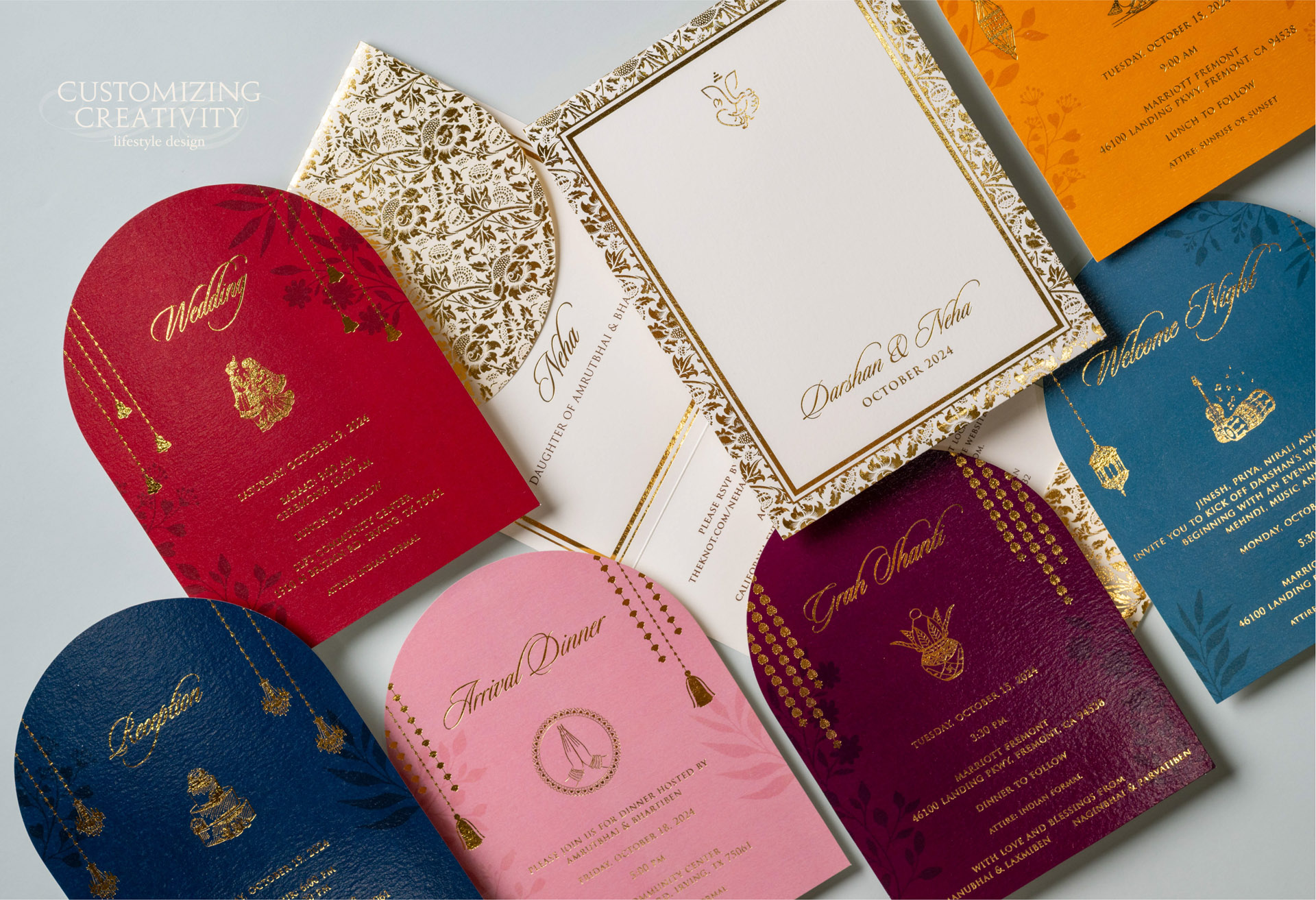 Customized & Unique wedding invitation cards