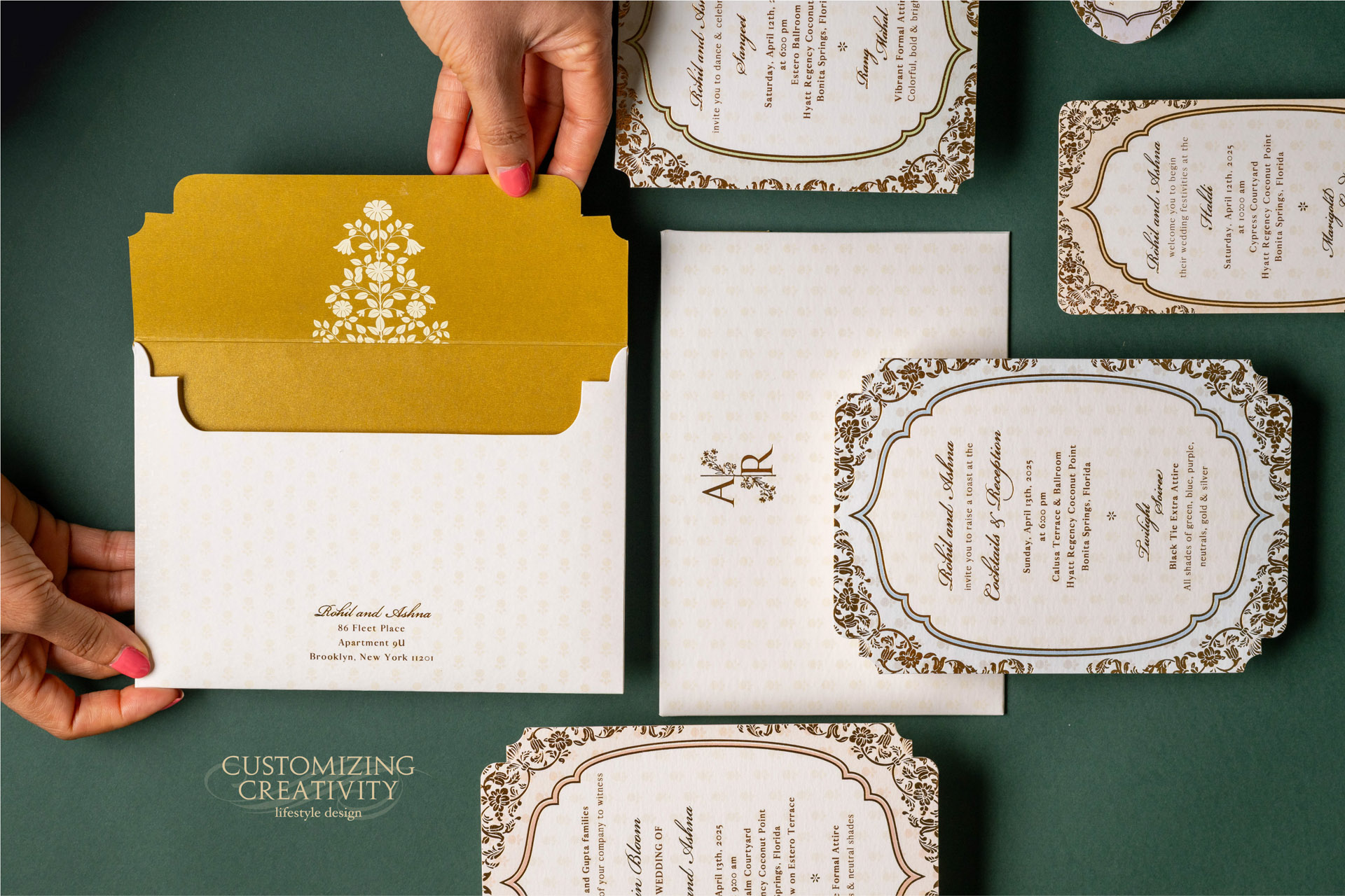 Customized & Unique wedding invitation cards