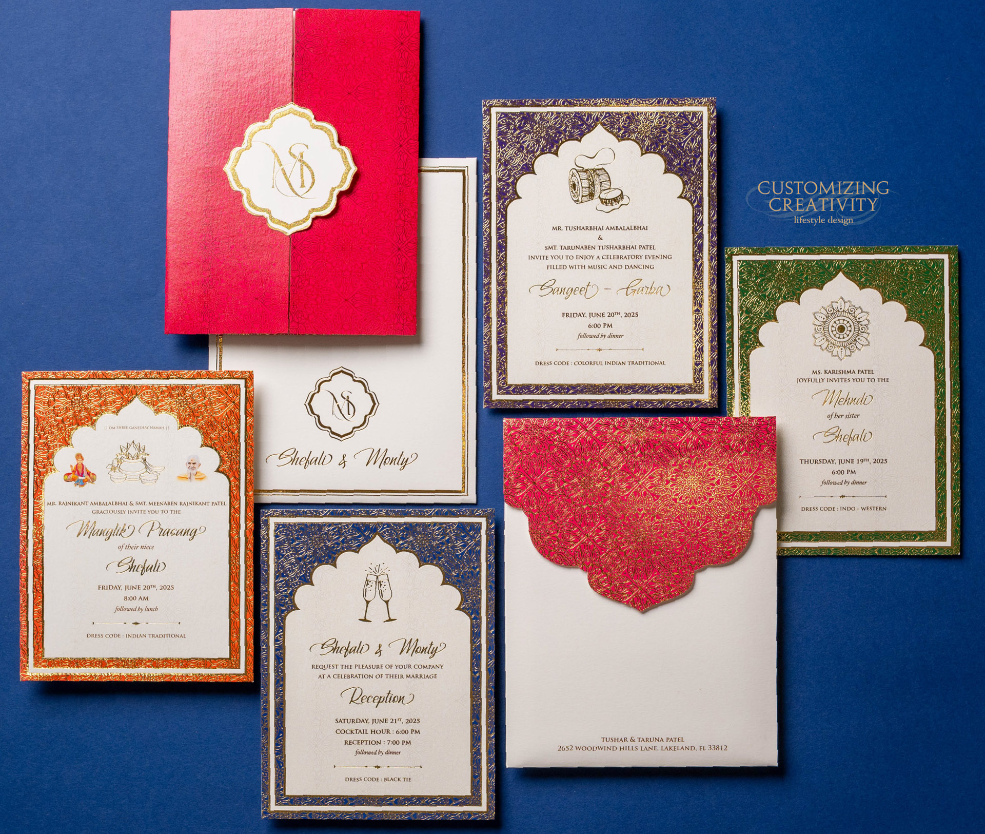 Customized & Unique wedding invitation cards