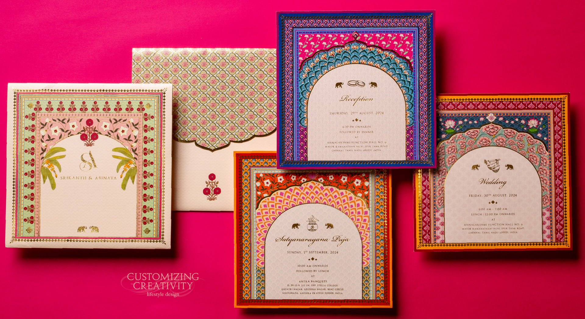 Customized & Unique wedding invitation cards