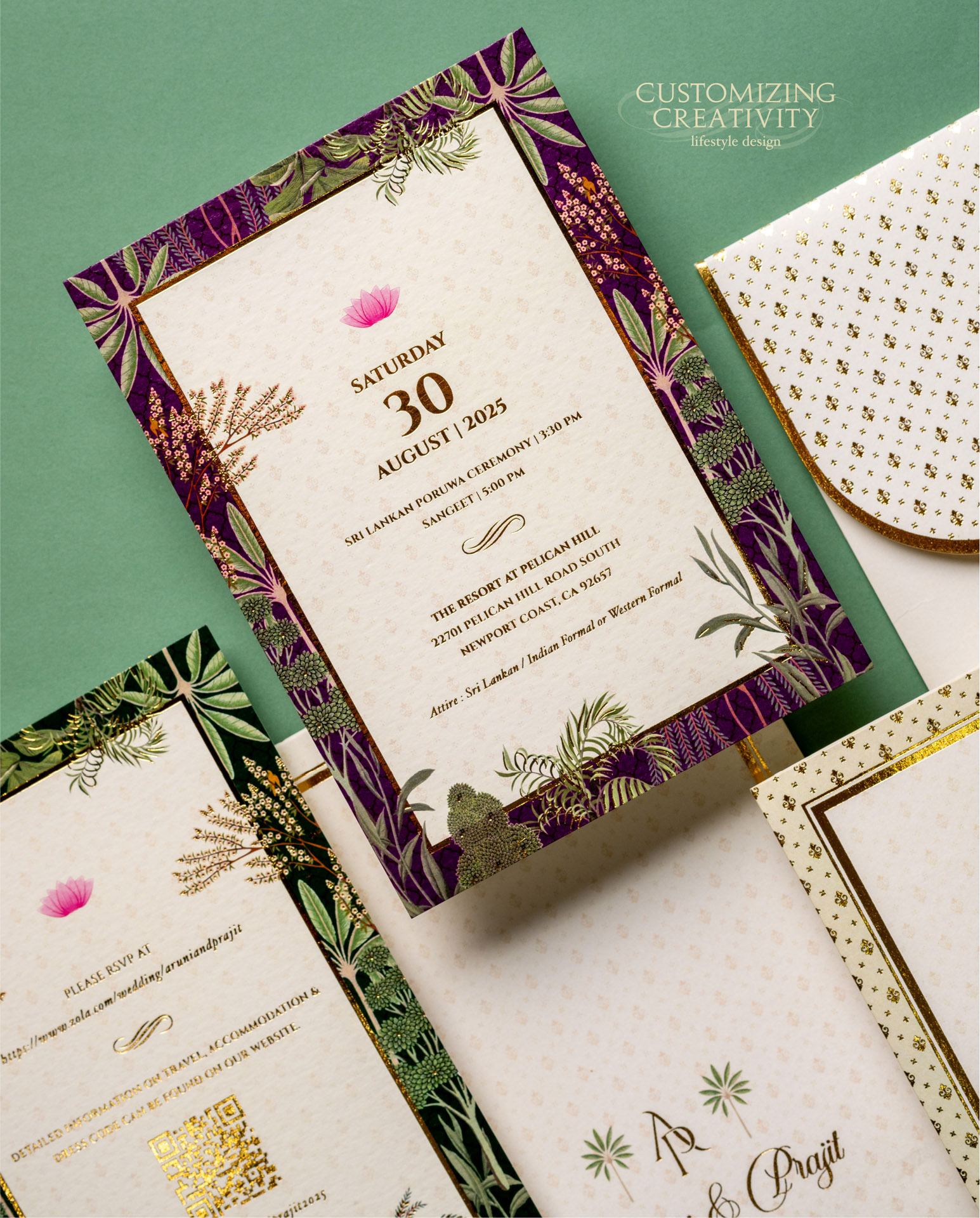 Customized & Unique wedding invitation cards
