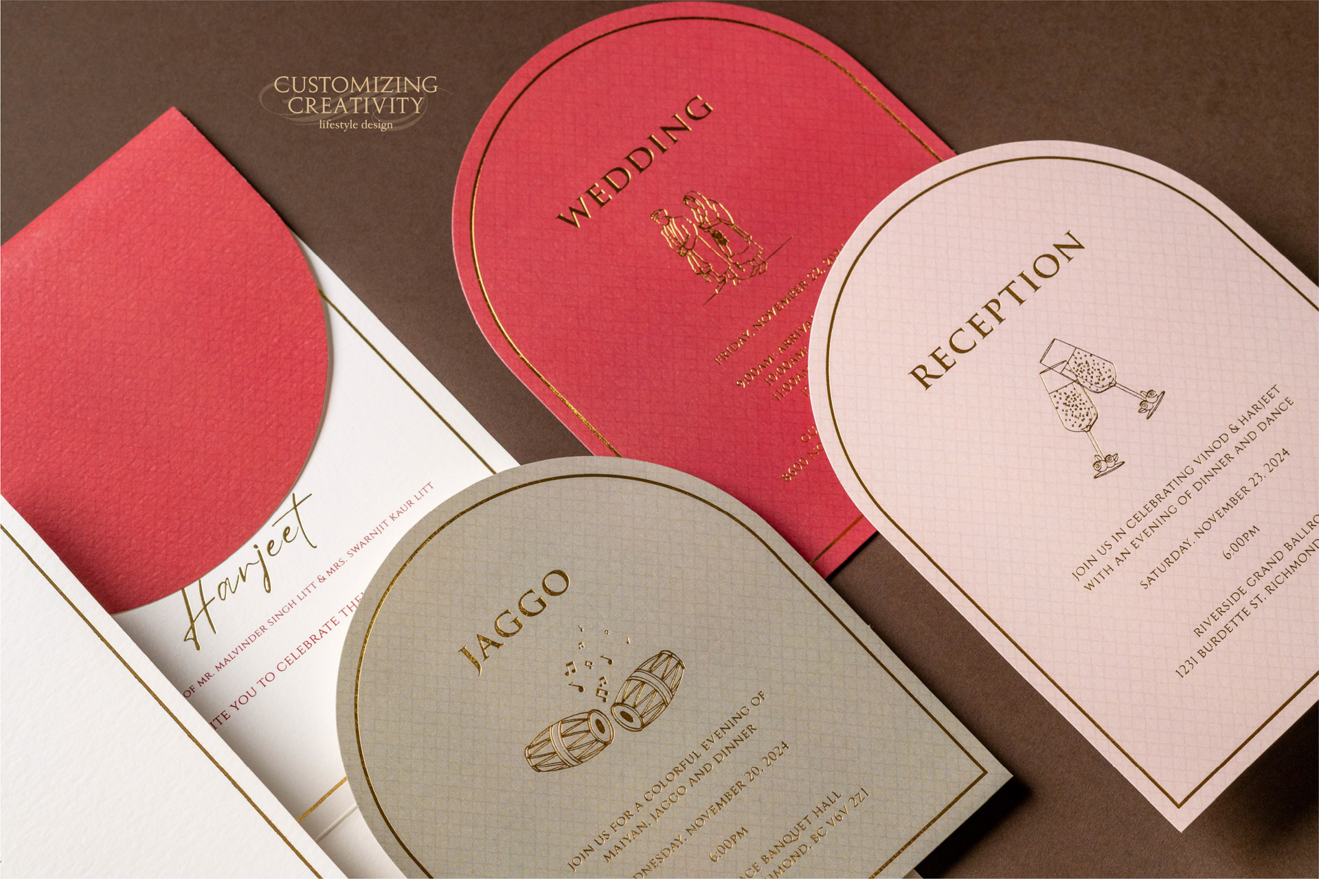 Customized & Unique wedding invitation cards