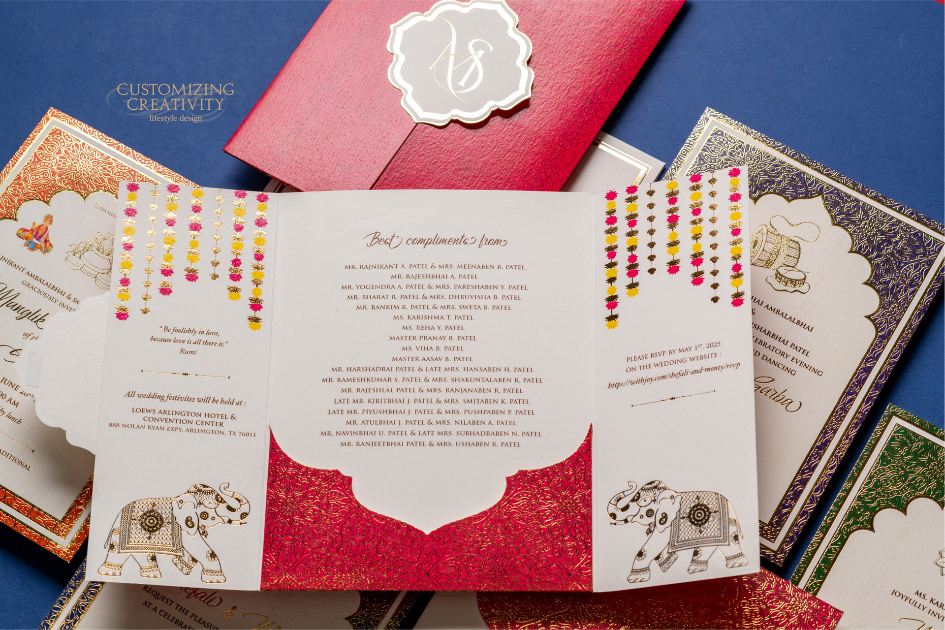 Customized & Unique wedding invitation cards