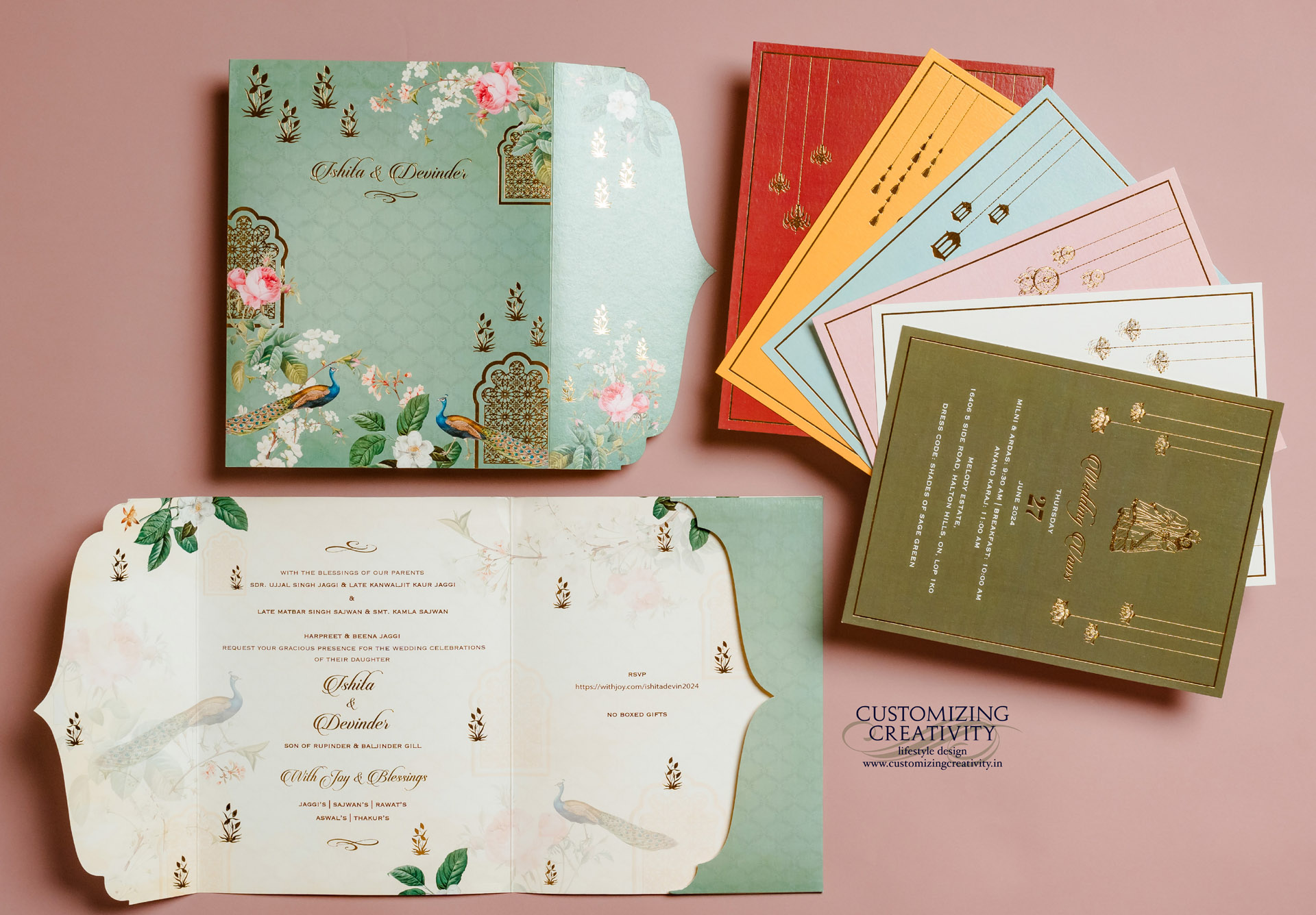 Customized & Unique wedding invitation cards