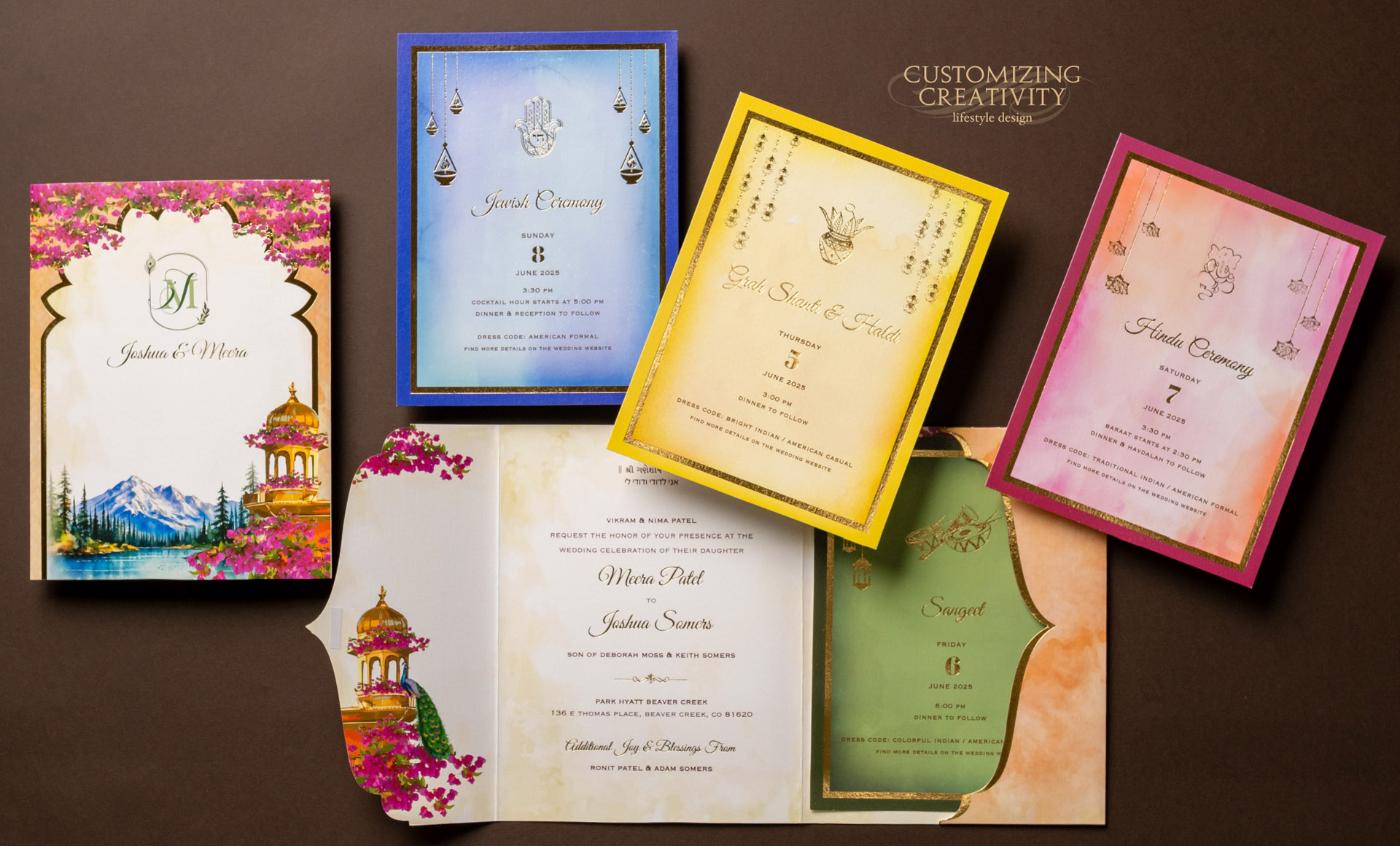 Customized & Unique wedding invitation cards