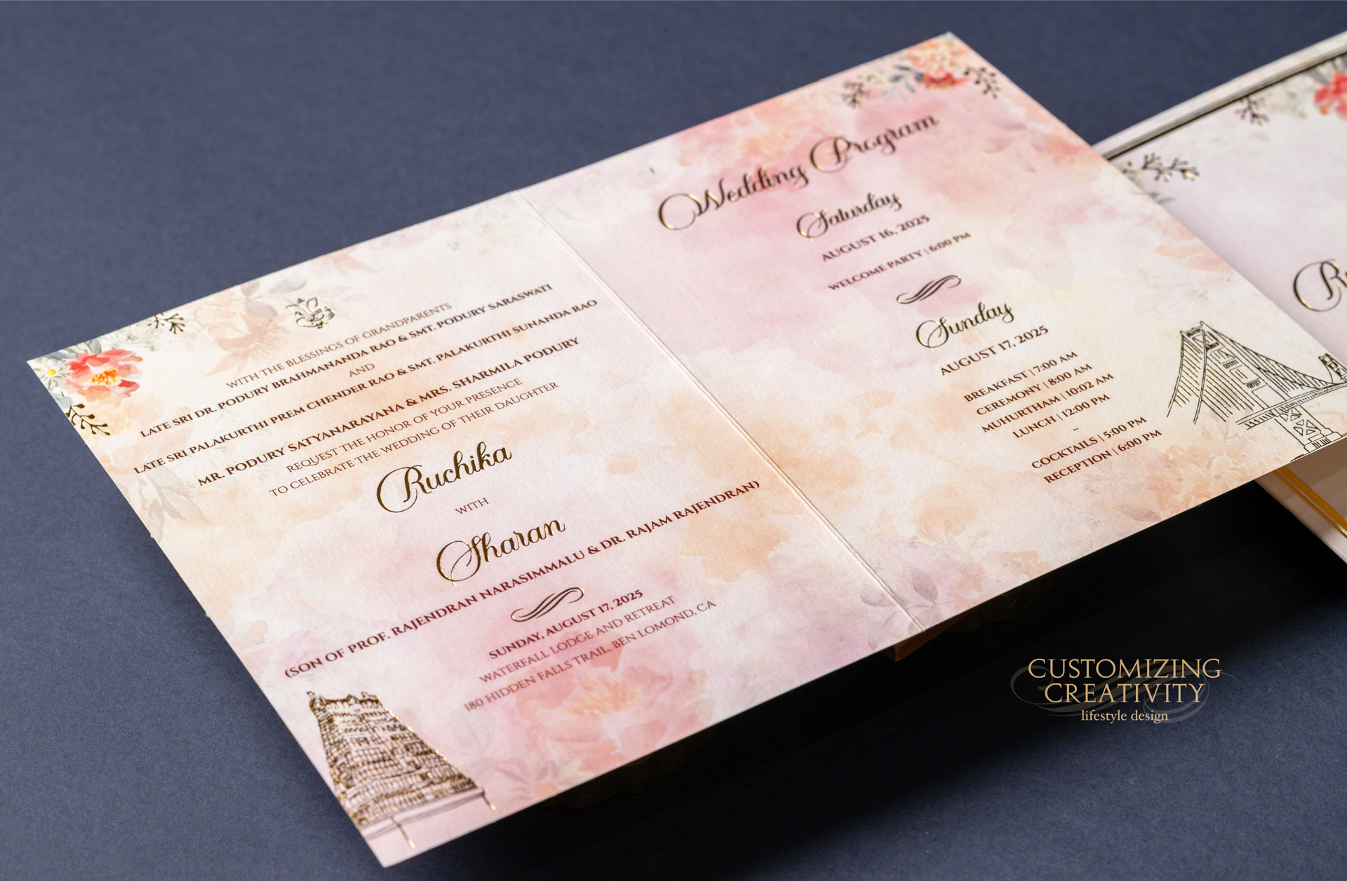 Customized & Unique wedding invitation cards