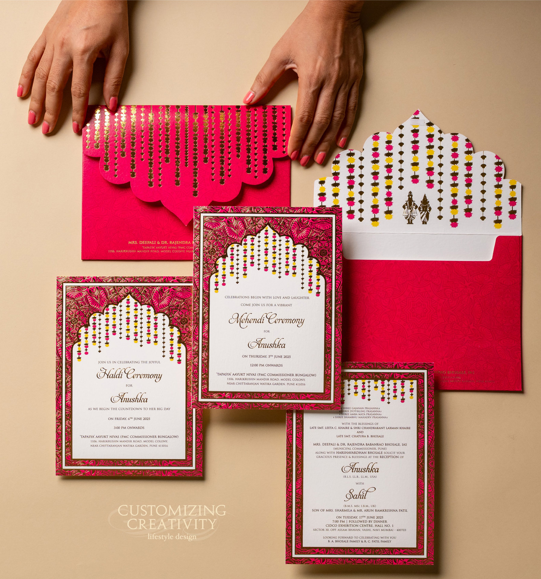 Customized & Unique wedding invitation cards